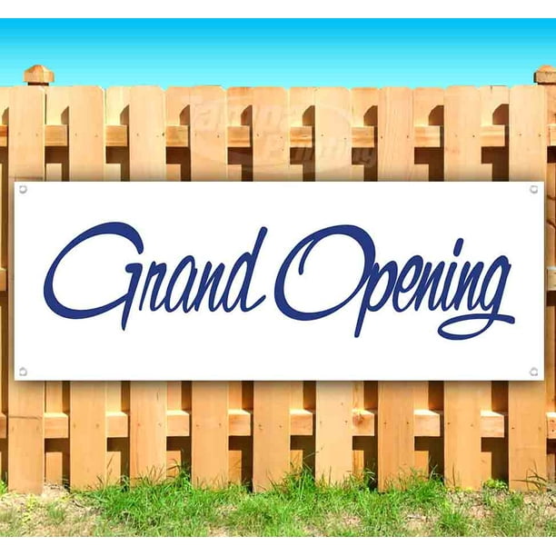 Flag, Advertising New Grand Opening 13 oz Heavy Duty Vinyl Banner Sign with Metal Grommets Many Sizes Available Store 